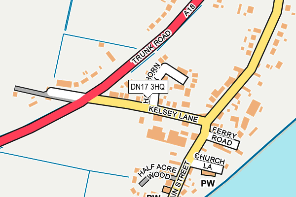 DN17 3HQ map - OS OpenMap – Local (Ordnance Survey)