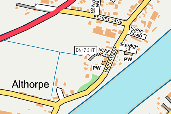 DN17 3HT map - OS OpenMap – Local (Ordnance Survey)