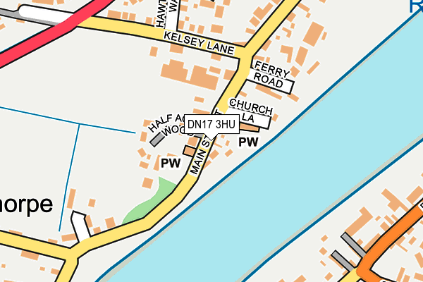 DN17 3HU map - OS OpenMap – Local (Ordnance Survey)