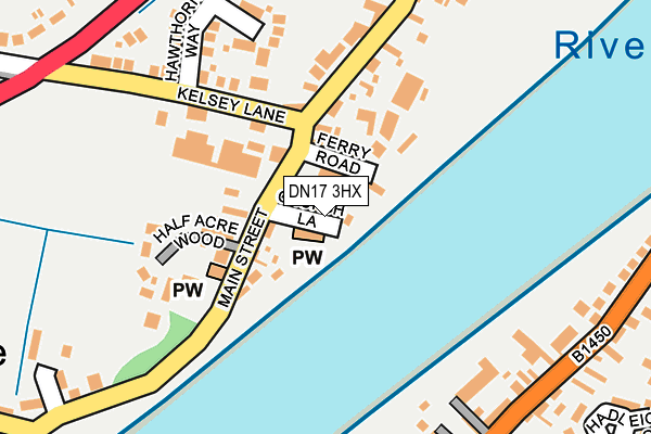 DN17 3HX map - OS OpenMap – Local (Ordnance Survey)