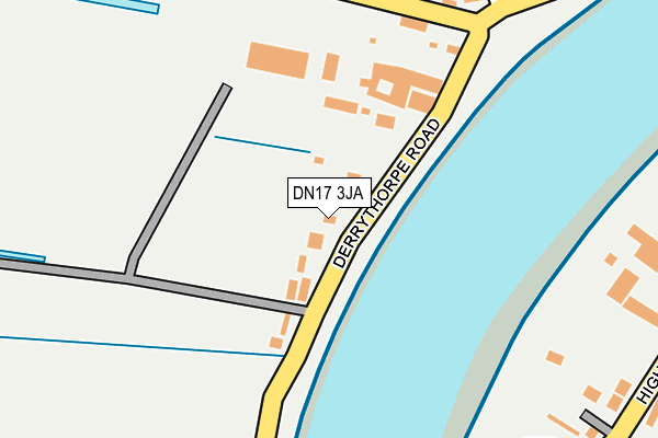 DN17 3JA map - OS OpenMap – Local (Ordnance Survey)