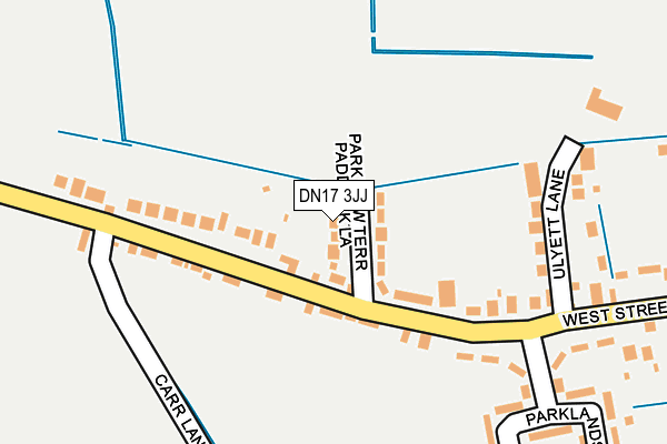 DN17 3JJ map - OS OpenMap – Local (Ordnance Survey)