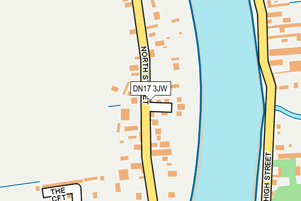 DN17 3JW map - OS OpenMap – Local (Ordnance Survey)