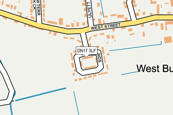 DN17 3LF map - OS OpenMap – Local (Ordnance Survey)