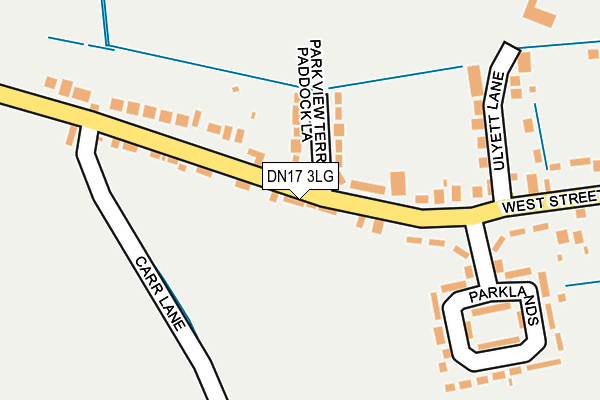 DN17 3LG map - OS OpenMap – Local (Ordnance Survey)