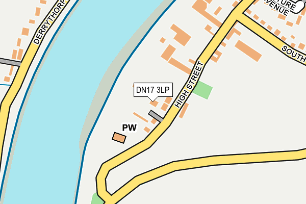 DN17 3LP map - OS OpenMap – Local (Ordnance Survey)