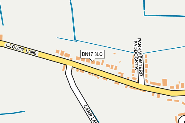 DN17 3LQ map - OS OpenMap – Local (Ordnance Survey)
