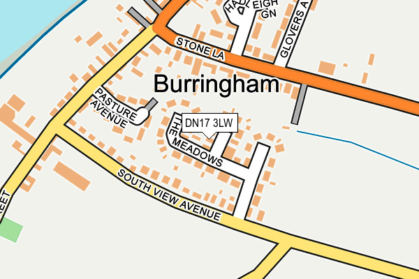 DN17 3LW map - OS OpenMap – Local (Ordnance Survey)