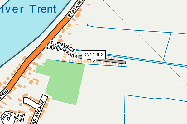 DN17 3LX map - OS OpenMap – Local (Ordnance Survey)