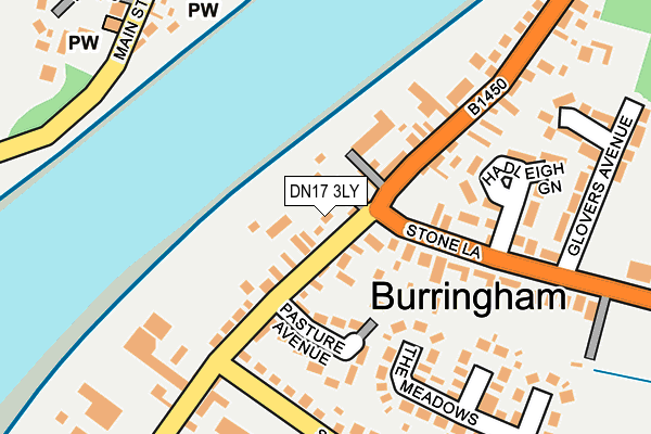 DN17 3LY map - OS OpenMap – Local (Ordnance Survey)