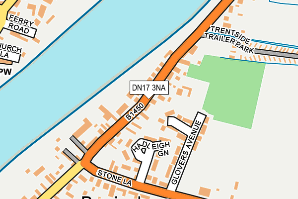 DN17 3NA map - OS OpenMap – Local (Ordnance Survey)
