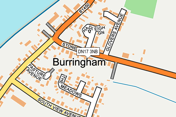 DN17 3NB map - OS OpenMap – Local (Ordnance Survey)