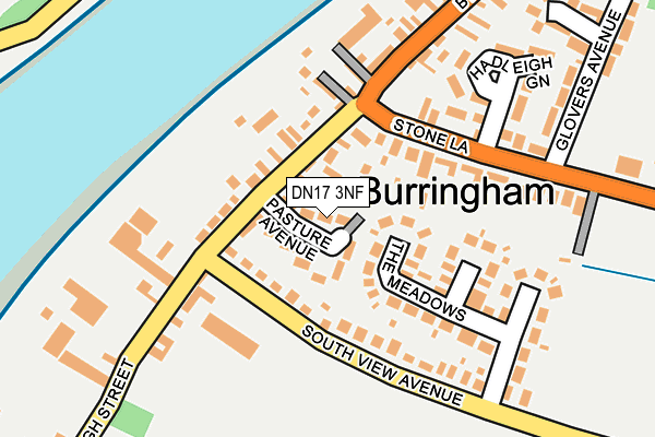 DN17 3NF map - OS OpenMap – Local (Ordnance Survey)