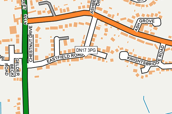 DN17 3PG map - OS OpenMap – Local (Ordnance Survey)