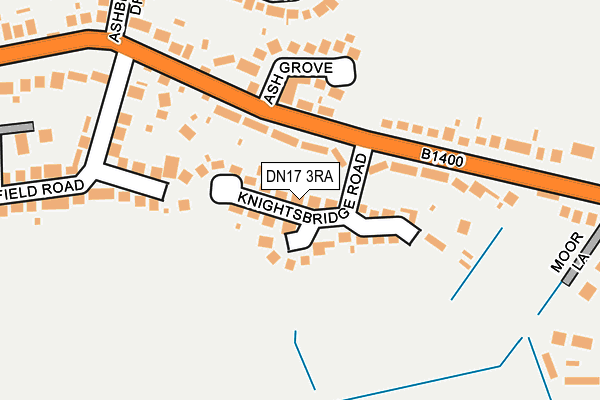 DN17 3RA map - OS OpenMap – Local (Ordnance Survey)