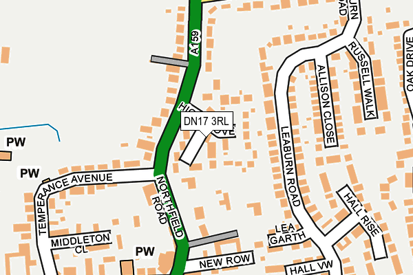 DN17 3RL map - OS OpenMap – Local (Ordnance Survey)