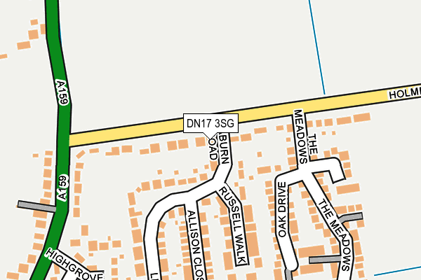DN17 3SG map - OS OpenMap – Local (Ordnance Survey)