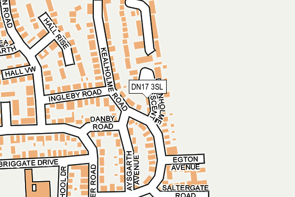 DN17 3SL map - OS OpenMap – Local (Ordnance Survey)