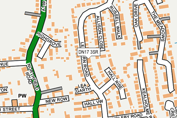 DN17 3SR map - OS OpenMap – Local (Ordnance Survey)