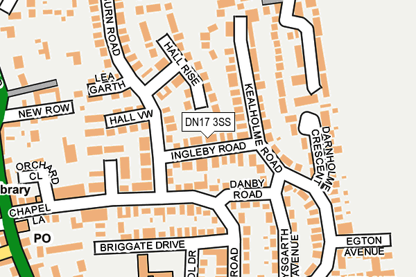 DN17 3SS map - OS OpenMap – Local (Ordnance Survey)