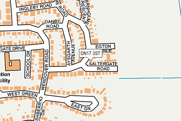 DN17 3ST map - OS OpenMap – Local (Ordnance Survey)