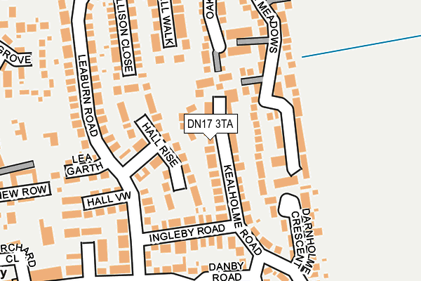 DN17 3TA map - OS OpenMap – Local (Ordnance Survey)