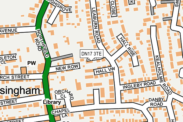 DN17 3TE map - OS OpenMap – Local (Ordnance Survey)