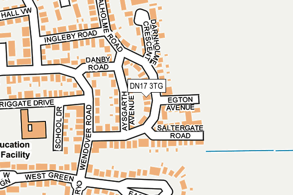 DN17 3TG map - OS OpenMap – Local (Ordnance Survey)