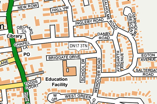 DN17 3TN map - OS OpenMap – Local (Ordnance Survey)