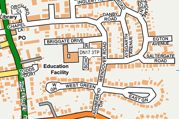 DN17 3TP map - OS OpenMap – Local (Ordnance Survey)