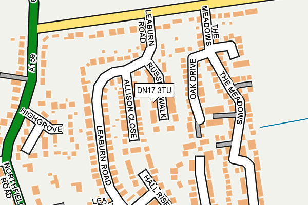 DN17 3TU map - OS OpenMap – Local (Ordnance Survey)