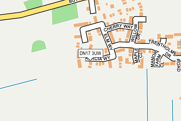 DN17 3UW map - OS OpenMap – Local (Ordnance Survey)