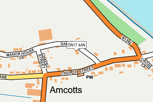 DN17 4AN map - OS OpenMap – Local (Ordnance Survey)