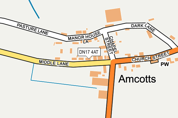 DN17 4AT map - OS OpenMap – Local (Ordnance Survey)