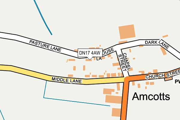 DN17 4AW map - OS OpenMap – Local (Ordnance Survey)