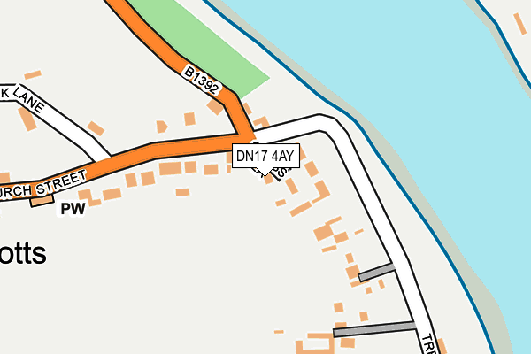 DN17 4AY map - OS OpenMap – Local (Ordnance Survey)