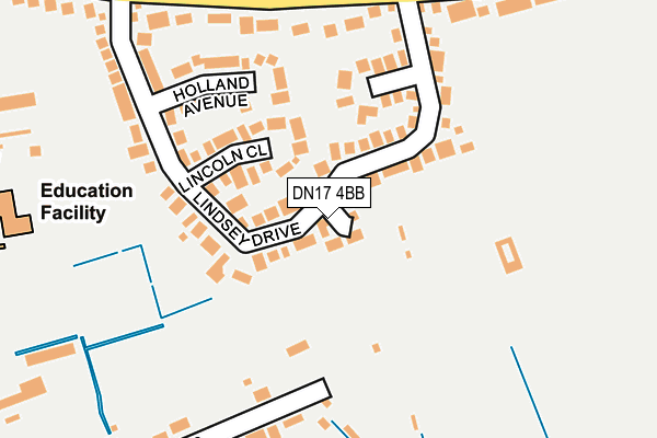 DN17 4BB map - OS OpenMap – Local (Ordnance Survey)