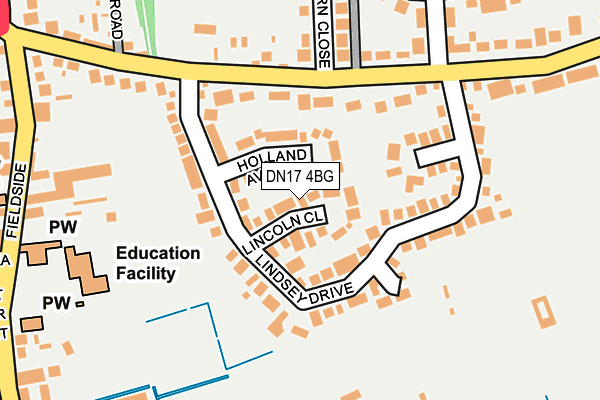 DN17 4BG map - OS OpenMap – Local (Ordnance Survey)