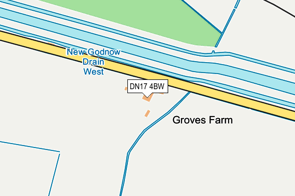 DN17 4BW map - OS OpenMap – Local (Ordnance Survey)