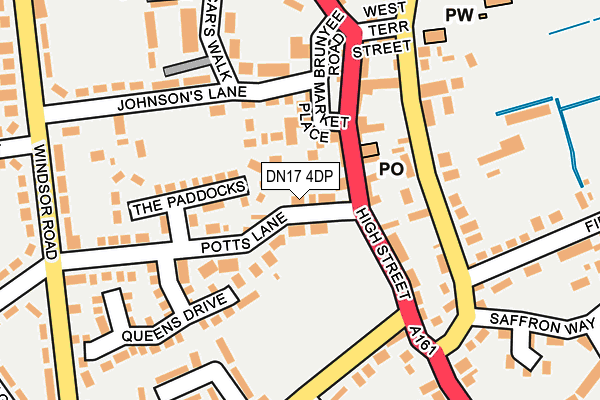 DN17 4DP map - OS OpenMap – Local (Ordnance Survey)