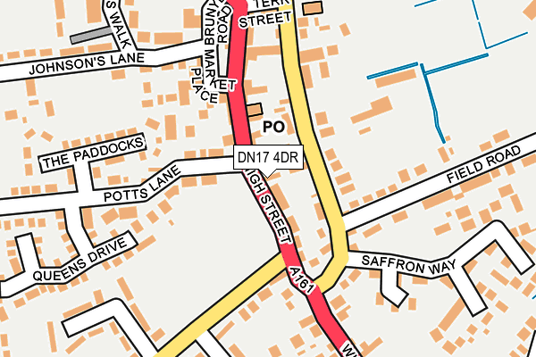 DN17 4DR map - OS OpenMap – Local (Ordnance Survey)