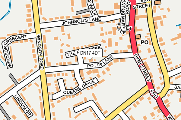 DN17 4DT map - OS OpenMap – Local (Ordnance Survey)