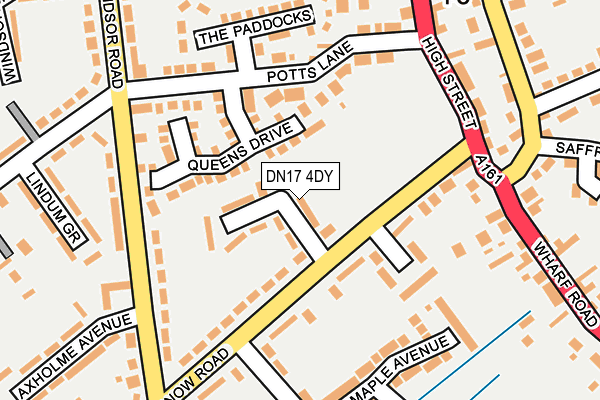 DN17 4DY map - OS OpenMap – Local (Ordnance Survey)
