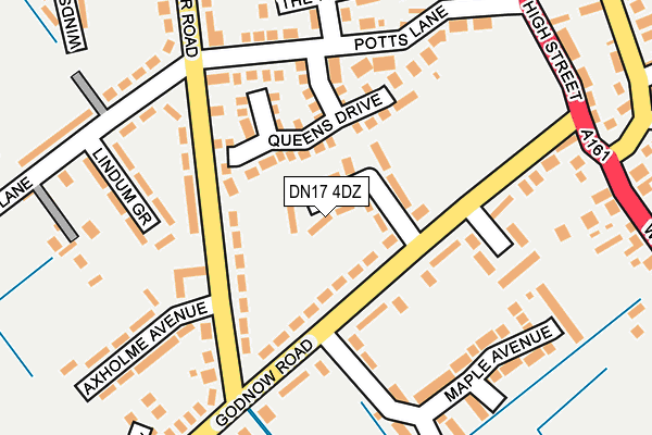 DN17 4DZ map - OS OpenMap – Local (Ordnance Survey)