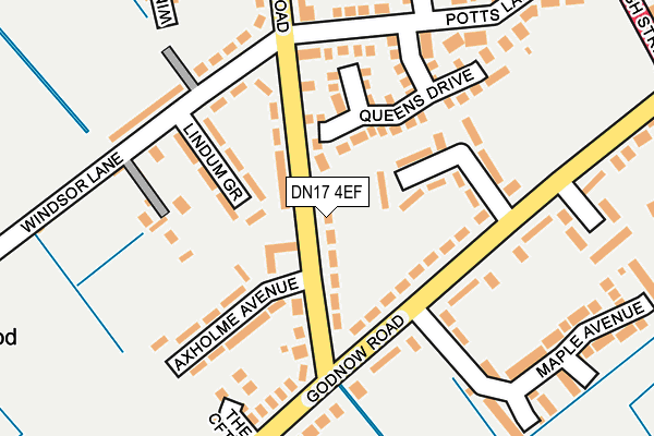 DN17 4EF map - OS OpenMap – Local (Ordnance Survey)