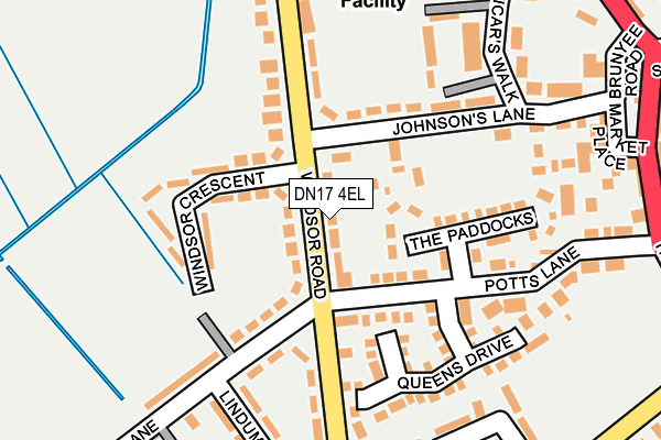 DN17 4EL map - OS OpenMap – Local (Ordnance Survey)