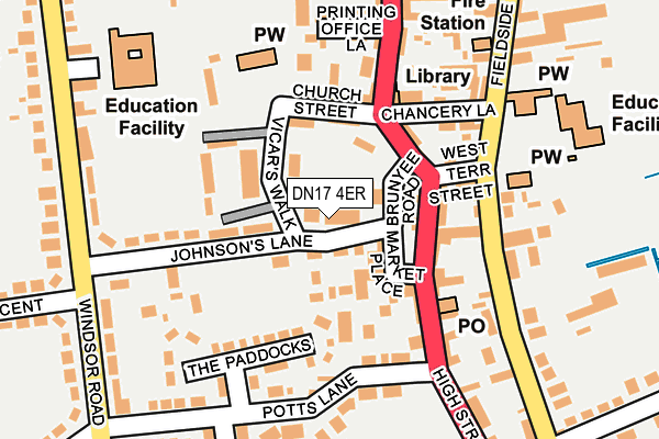 DN17 4ER map - OS OpenMap – Local (Ordnance Survey)