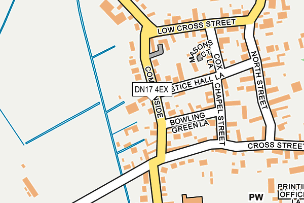 DN17 4EX map - OS OpenMap – Local (Ordnance Survey)