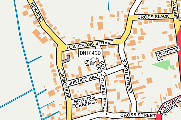 DN17 4GD map - OS OpenMap – Local (Ordnance Survey)