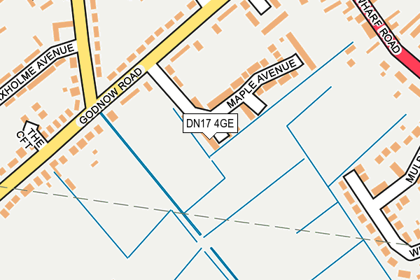 DN17 4GE map - OS OpenMap – Local (Ordnance Survey)
